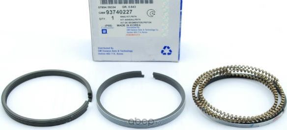 Поршневые кольца General Motors. Артикул 93740227