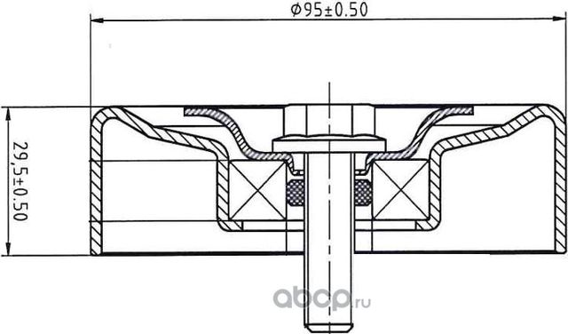 Ролик ремня приводного HYUNDAI/KIA SOLARIS/RIO 10- опорный (Trialli). Артикул CMS0802