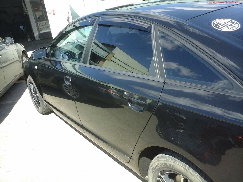 Дефлекторы Cobra Tuning для окон Audi A6 С6 седан 2004-2011. Артикул A10105