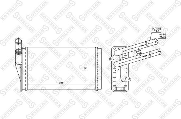 Радиатор отопителя (печки) Stellox. Артикул 10-35021-SX