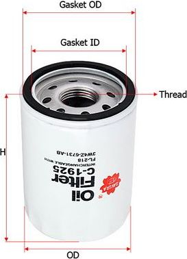 Масляный фильтр Sakura. Артикул C-1925