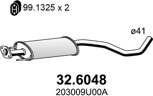Глушитель Asso для Nissan Note I 2006-2012. Артикул 32.6048