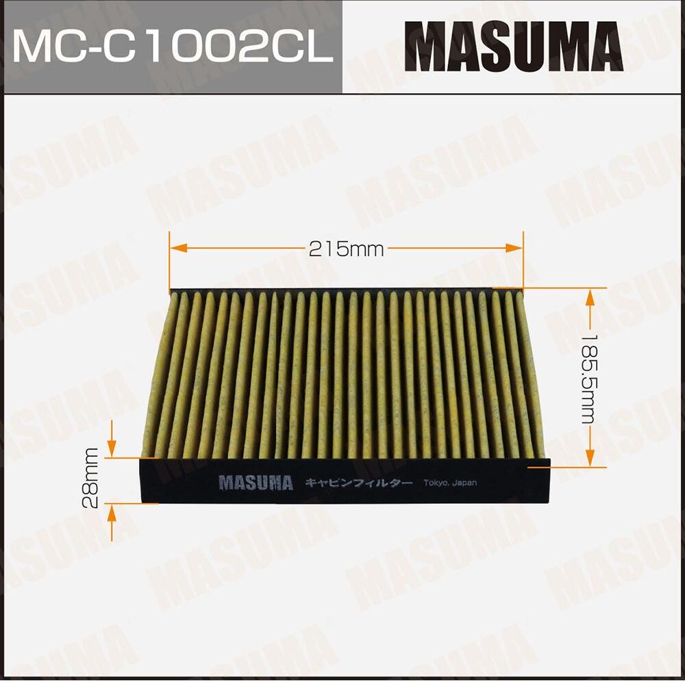 Фильтр салонный угольный (Masuma). Артикул MCC1002CL