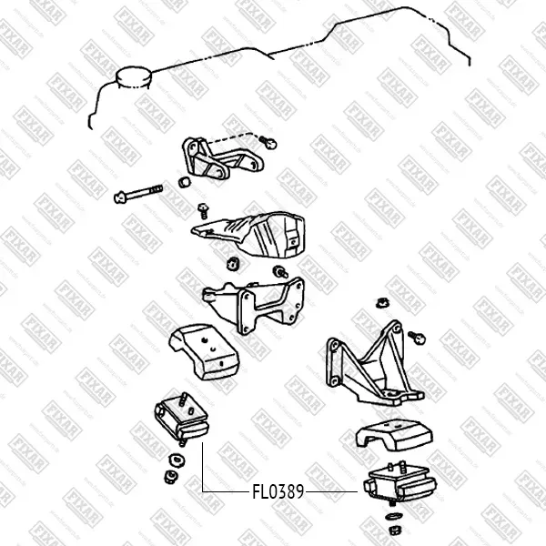 Опора двигателя TOYOTA LAND CRUISER 98- передн. (Fixar). Артикул FL0389