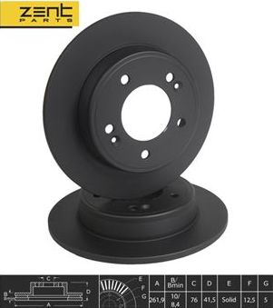 Тормозной диск Zentparts. Артикул Z06271