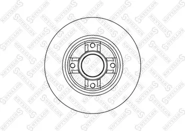 Тормозной диск Stellox задний для Renault Wind 2010-2013. Артикул 6020-3937-SX