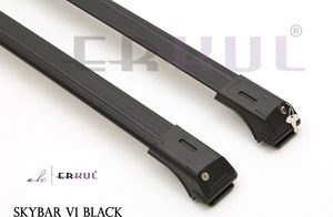 Багажник на рейлинги Erkul Skybar V1 для Ford Tourneo Custom 2013-2025 (Аэро-крыло дуги) ЧЕРНЫЙ. Артикул 12.SKY.05.13.V1.S