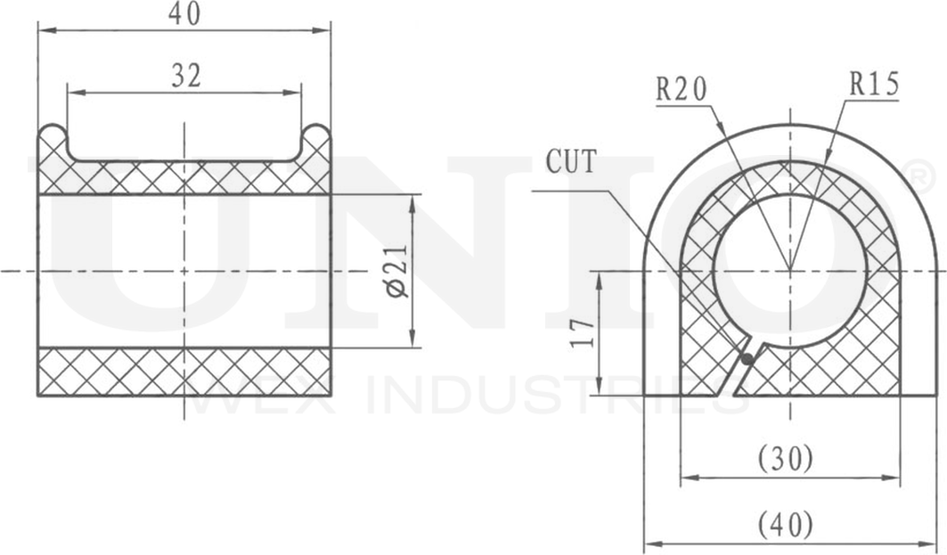 Втулка стабилизатора (Unio). Артикул RMP-10256
