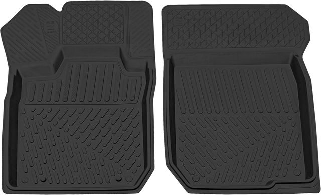 Коврики Rezkon резиновые передние для салона Lada Largus 2012-2026. Артикул 1539020200