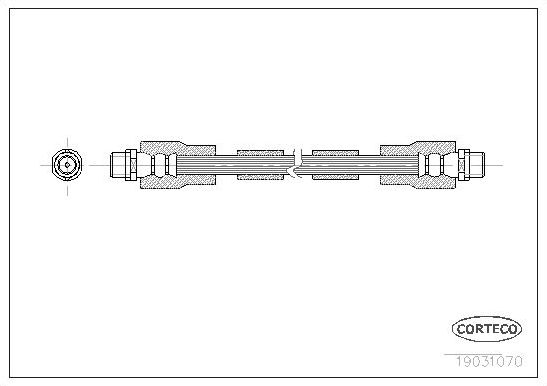 Тормозной шланг Corteco передний для Audi S8 I (D2) 1996-2002. Артикул 19031070