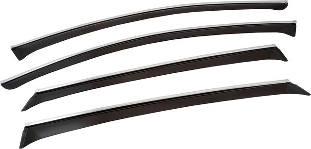 Дефлекторы Chromex для окон (c хром. молдингом) (4 шт.) Kia Optima IV седан 2015-2020. Артикул CHROMEX.63021