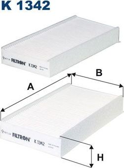Салонный фильтр Filtron для MINI Hatch III (F55/F56) 2013-2016. Артикул K 1342-2x