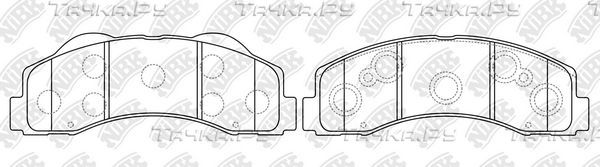 Тормозные колодки NiBK передние для Ford F-150 XIII 2014-2026. Артикул PN51003