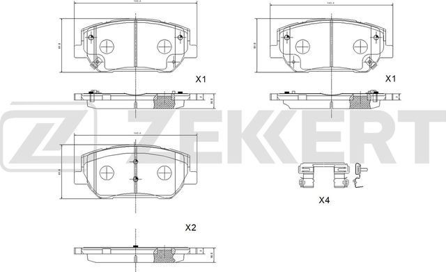 Тормозные колодки Zekkert. Артикул BS-1445