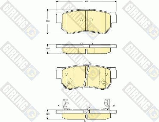 Тормозные колодки Girling. Артикул 6132849