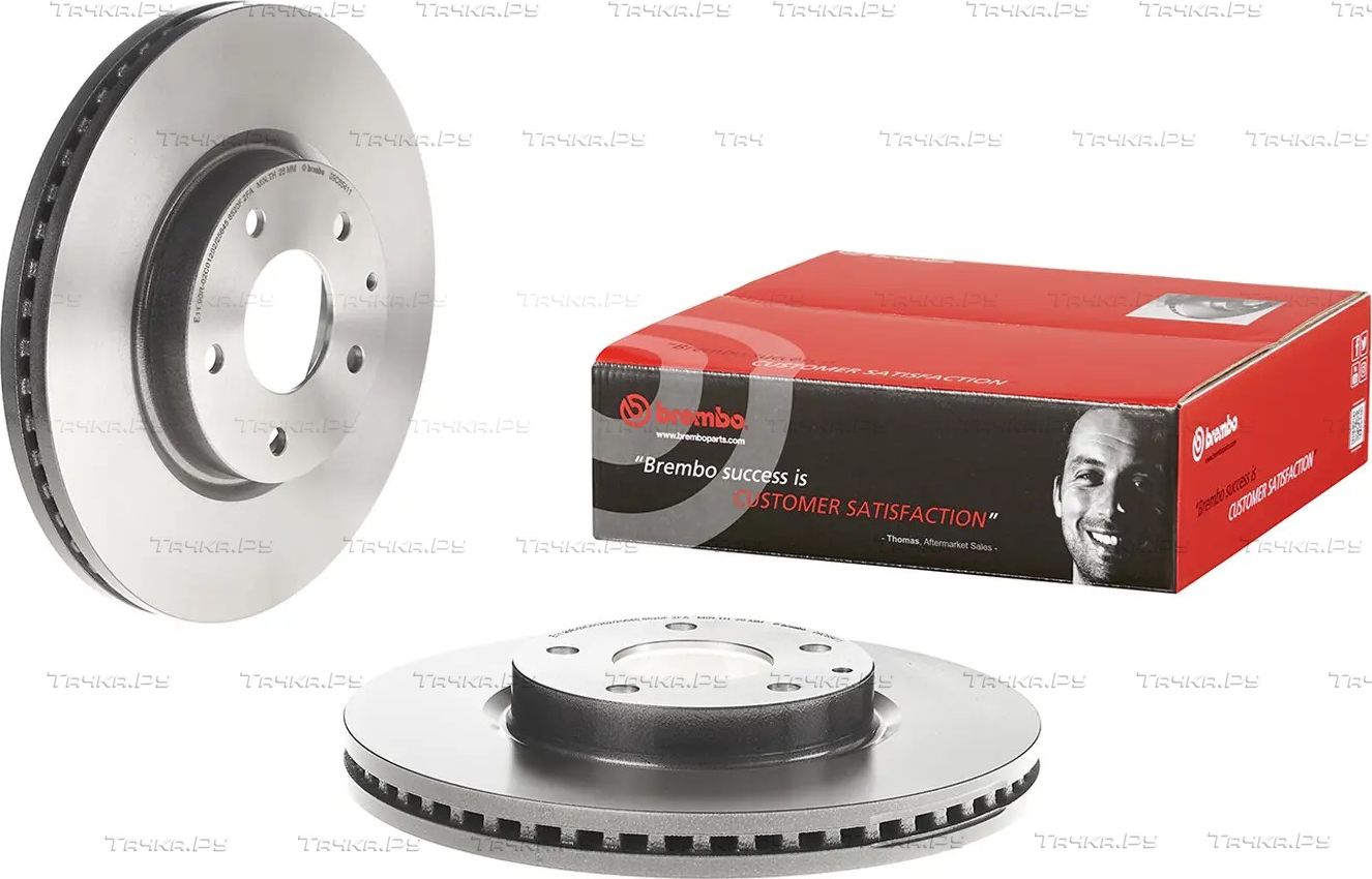 Тормозной диск Brembo UV Coated передний для Mazda CX-5 I 2011-2015. Артикул 09.C654.11