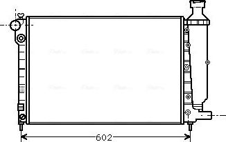 Радиатор охлаждения двигателя AVA для Peugeot 106 I 1991-1996. Артикул PE2014