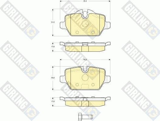 Тормозные колодки Girling. Артикул 6116121