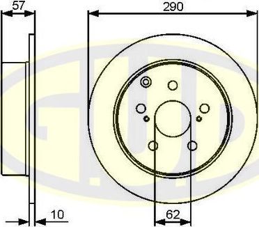 Тормозной диск G.U.D.. Артикул GDB110320