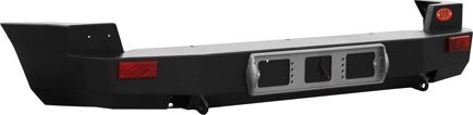 Бампер силовой OJ задний без возможности установки калиток для Chevrolet Niva 2002-2026. Артикул 03.116.01