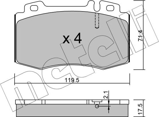 Тормозные колодки Metelli. Артикул 22-0563-0