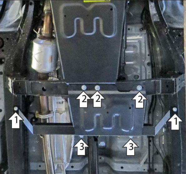 Защита алюминиевая Мотодор для КПП Jac T8 2019-2026. Артикул 348304