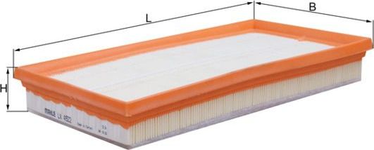 Воздушный фильтр Mahle для Jeep Renegade I 2018-2026. Артикул LX 4922