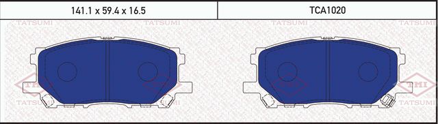 Колодки тормозные LEXUS RX300 03- перед. (Tatsumi). Артикул TCA1020
