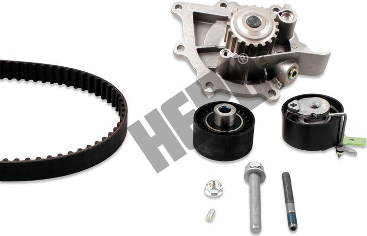 Помпа (водяной насос) с комплектом ремня ГРМ Hepu. Артикул PK08070