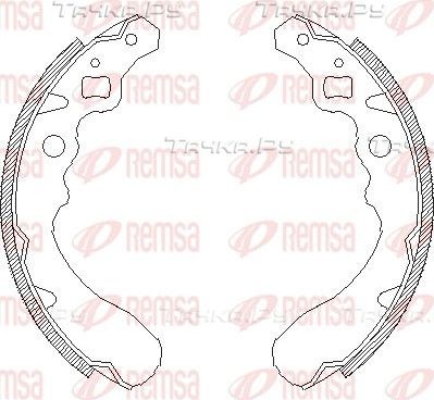 Тормозные колодки Remsa задние для Daihatsu Move II 1998-2002. Артикул 4390.00
