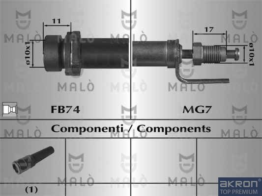 Тормозной шланг Malò. Артикул 80965