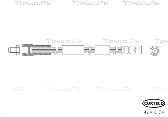 Тормозной шланг Corteco. Артикул 49416134