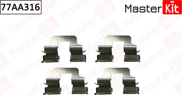 77AA316 Комплект установочный тормозных колодок Volvo S80 II (124) 2006 - (Master KIT). Артикул 77aa316