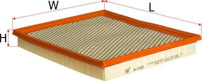 Воздушный фильтр Sakura. Артикул A-1935