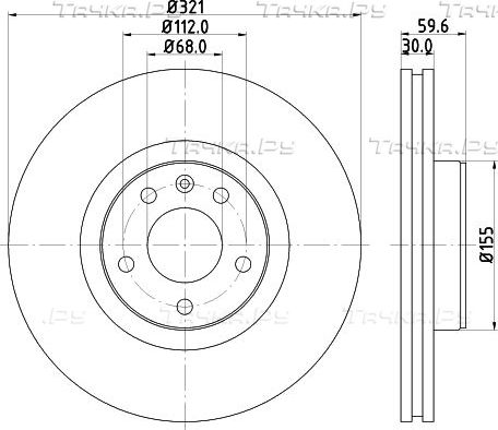Тормозной диск Hella Pagid Pro. Артикул 8DD 355 111-141
