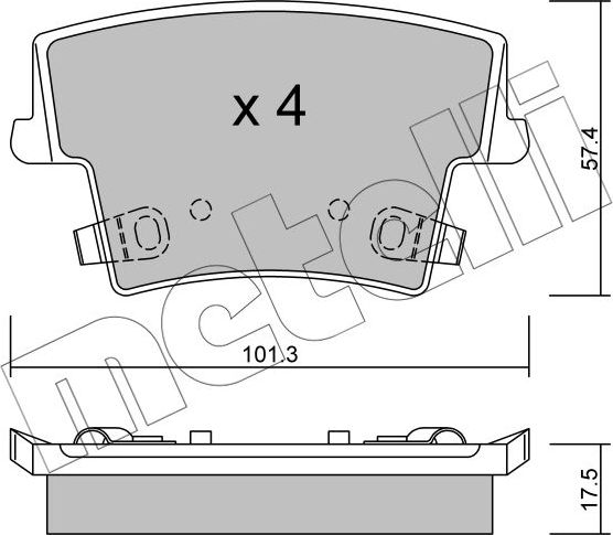 Тормозные колодки Metelli. Артикул 22-0718-0