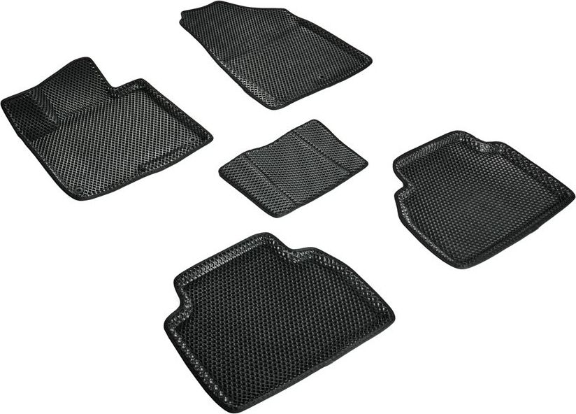 Коврики Seintex 3D EVA ромб для салона Kia Sportage V 2021-2026 ЧЕРНЫЕ. Артикул 99537