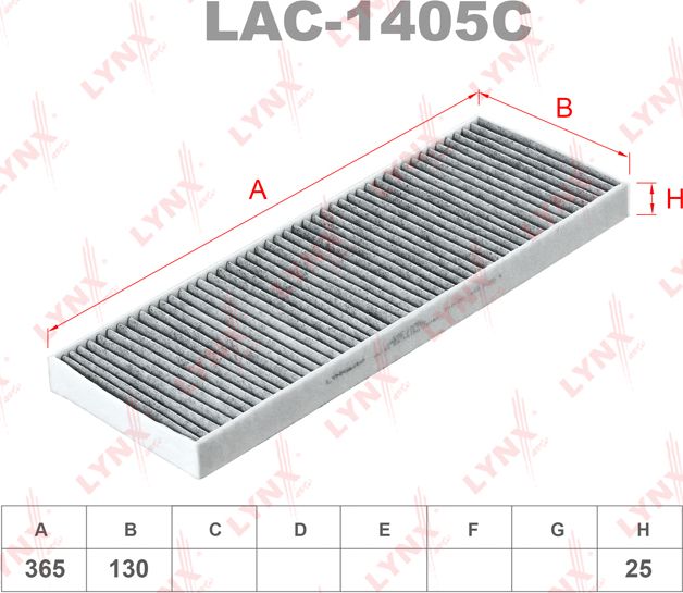 Салонный фильтр LYNXauto. Артикул LAC-1405C