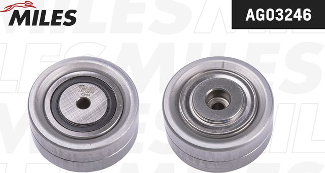 Направляющий (ведущий) ролик приводного поликлинового ремня Miles для MAN TGE 2016-2026. Артикул AG03246