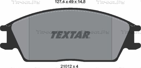 Тормозные колодки Textar передние для Hyundai Scoupe 1990-1991. Артикул 2101204