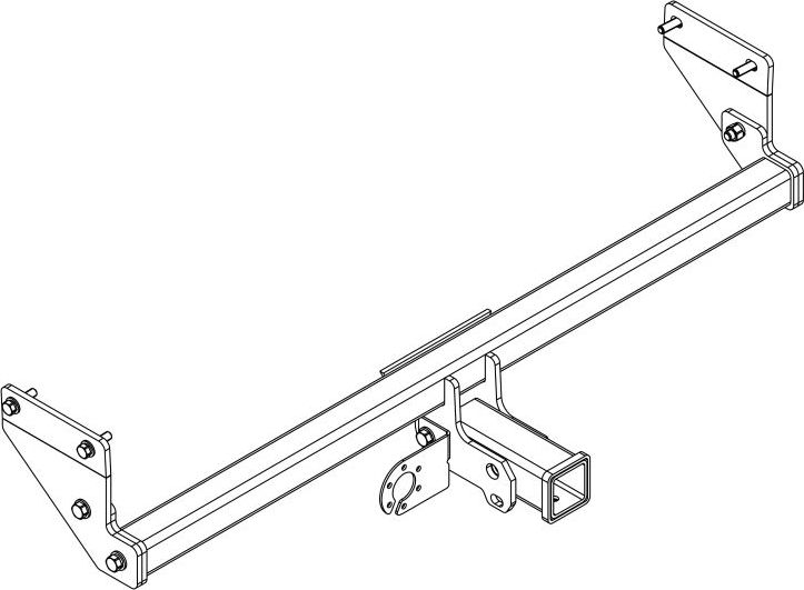 Фаркоп AvtoS под американский квадрат для Kia Soul III 2019-2026 без вставки и шара в комплекте. Артикул KI 38B
