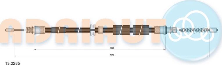 Трос ручника (тросик ручного тормоза) Adriauto. Артикул 13.0285