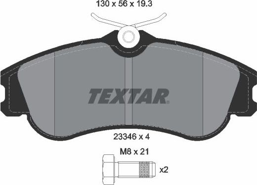 Тормозные колодки Textar Q+. Артикул 2334602