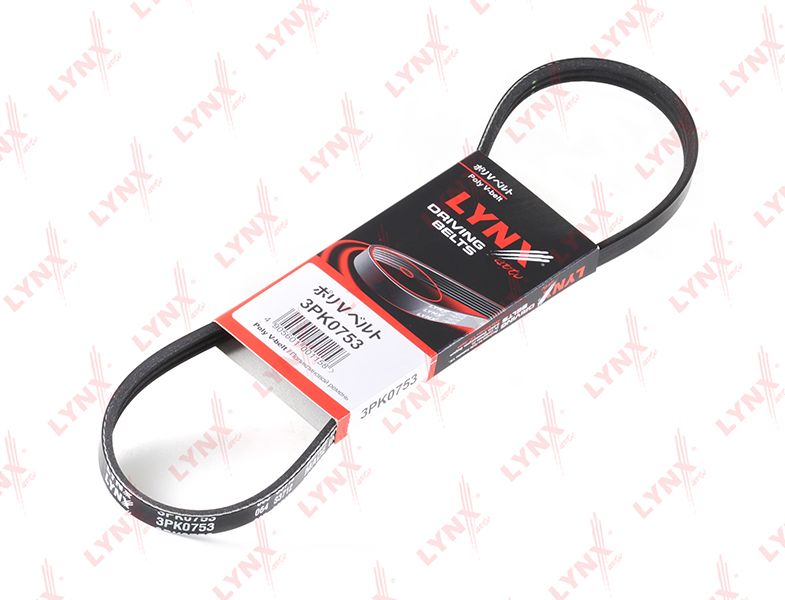 Приводной ремень поликлиновой LYNXauto. Артикул 3PK0753