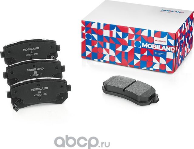 Колодки тормозные дисковые задние (4 шт.) с п/шум. пласт. HYUNDAI CRETA (Mobiland). Артикул 429201110