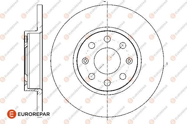 Тормозной диск Eurorepar передний для Opel Monza 1983-1986. Артикул 1676009780