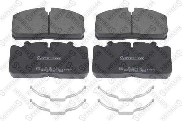 Тормозные колодки Stellox передние для MAN M2000 1995-2005. Артикул 85-01416-SX