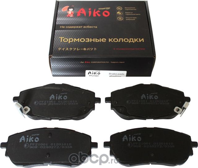 Колодки TOYOTA Corolla 180 (2013-) передние (Aiko). Артикул PF21001