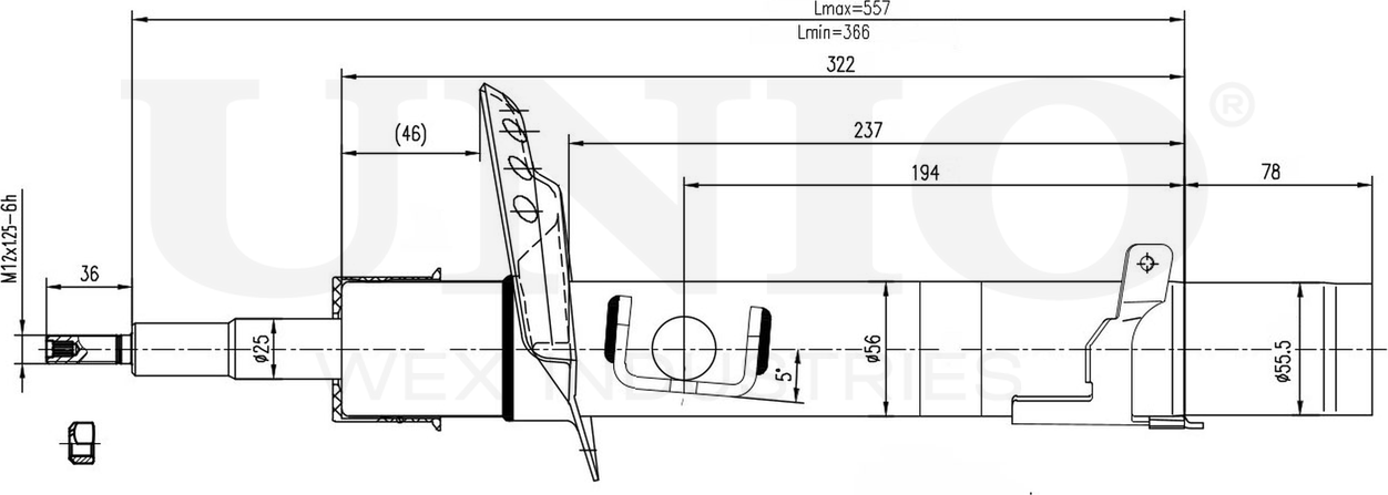 Амортизатор подвески (Unio). Артикул SAB-10217