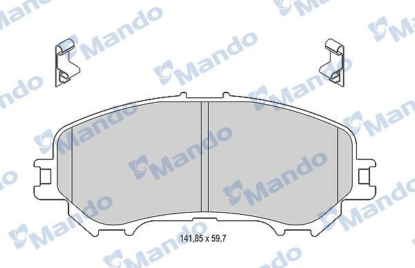 Тормозные колодки Mando передние для Nissan X-Trail T32 2019-2026. Артикул MBF015287